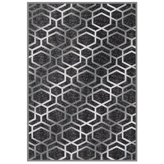 JOSIANE HM7675.31 160X230cm, grey-silver with fringes