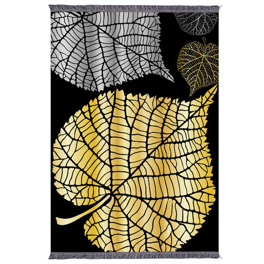 LIVING ROOM WITH FRINGES JOSIANE HM7675.39 LEAVES 160X230