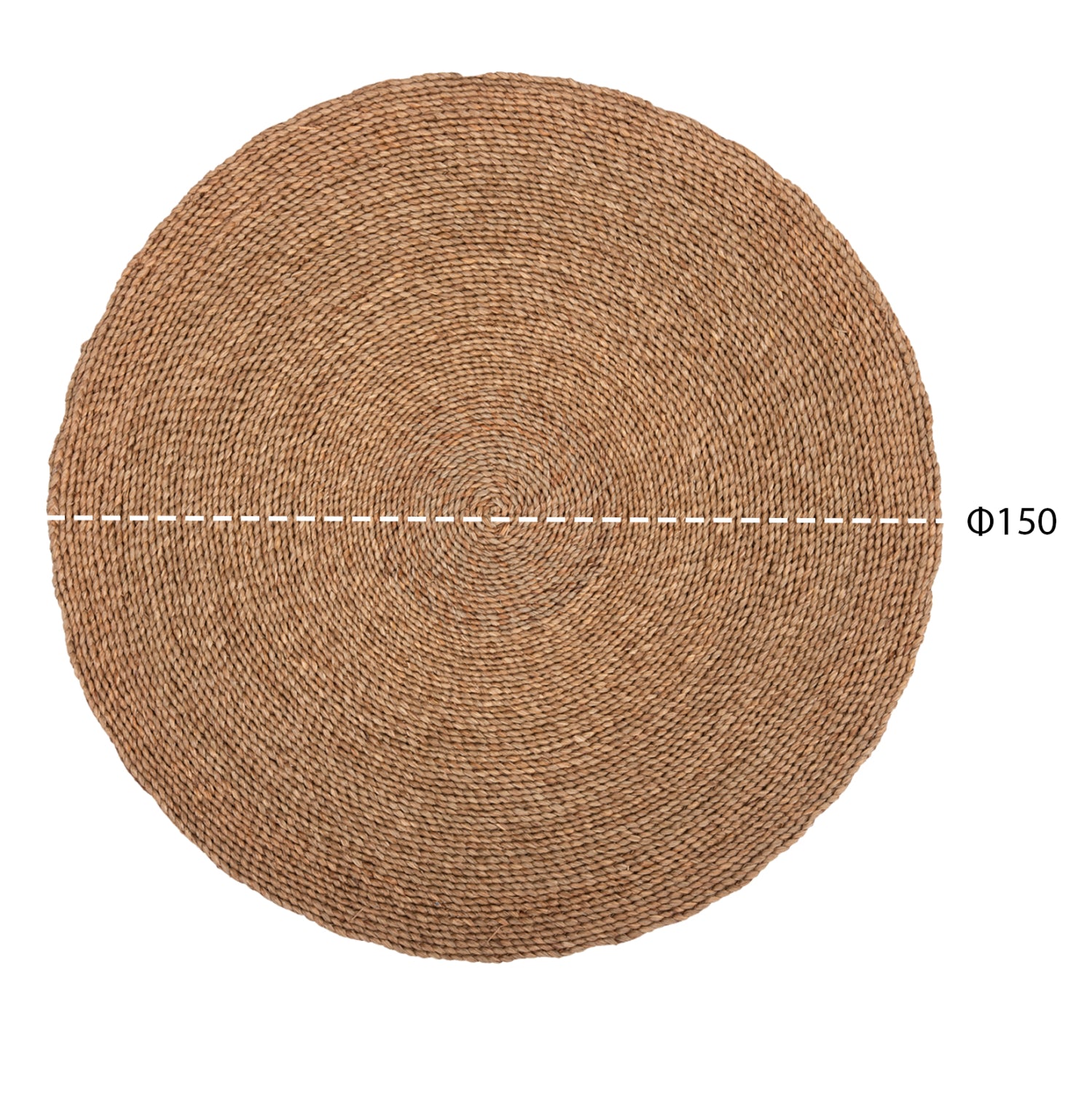 ROUND RUG CRATER HM7849 MENDONG GRASS IN NATURAL COLOR Φ150cm.