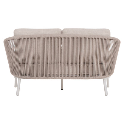 DAYBED SERIES XANTION HM6474.02 WHITE ALUMINUM-ROPE-OLEFIN FABRIC 157x147x88Hcm.