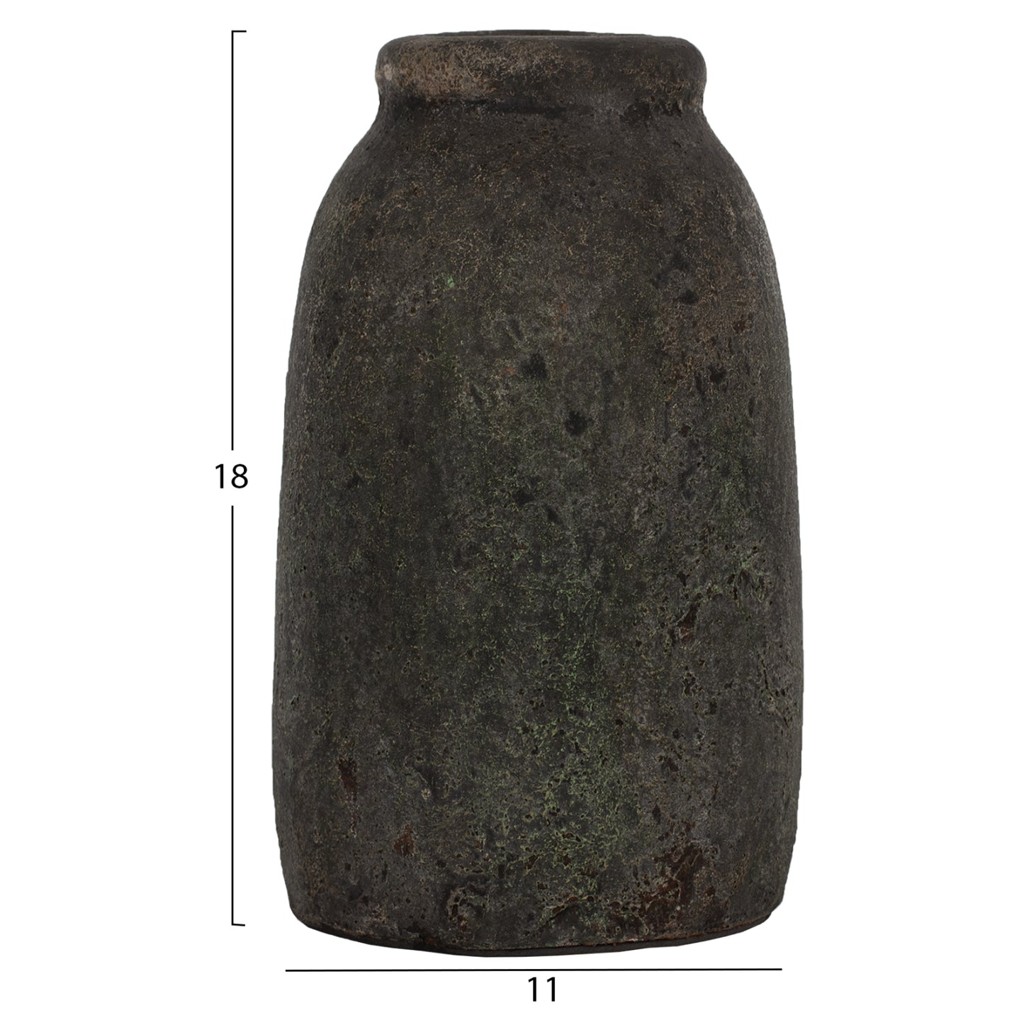 DECOR VASES 3PCS HM7711 TERRACOTTA FOSSIL GREY
