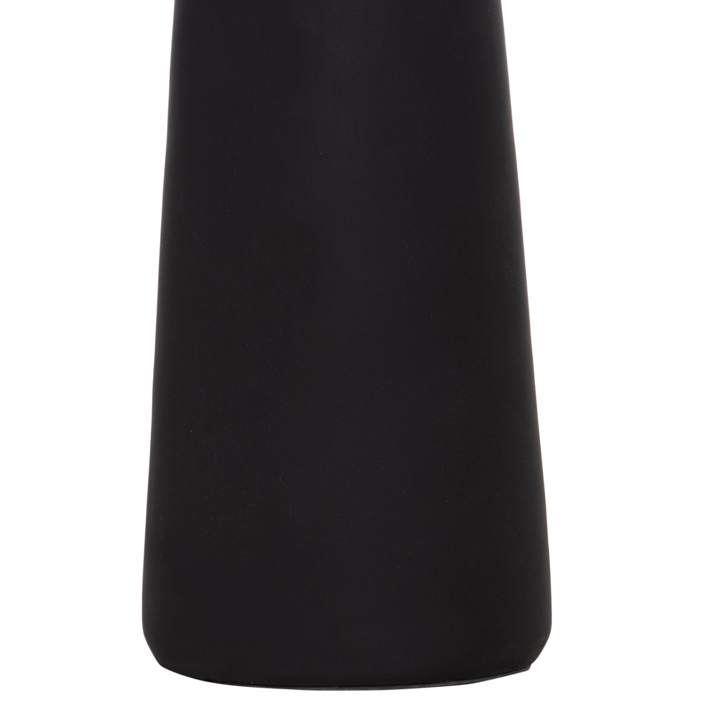 DECORATIVE FLOOR VASE NEBULA HM4660.01L FIBER CEMENT IN BLACK--TEAK WOOD Φ45x172Hcm.