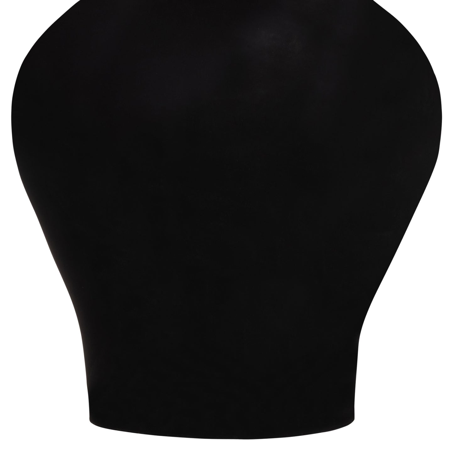 DECORATIVE FLOOR VASE NEBULA HM4660.01S FIBER CEMENT IN BLACK--TEAK WOOD Φ45x115Hcm.