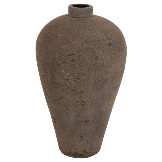 DECORATIVE FLOOR VASE HM7912 TERRACOTTA IN GREY COLORING Φ73x130Hcm.