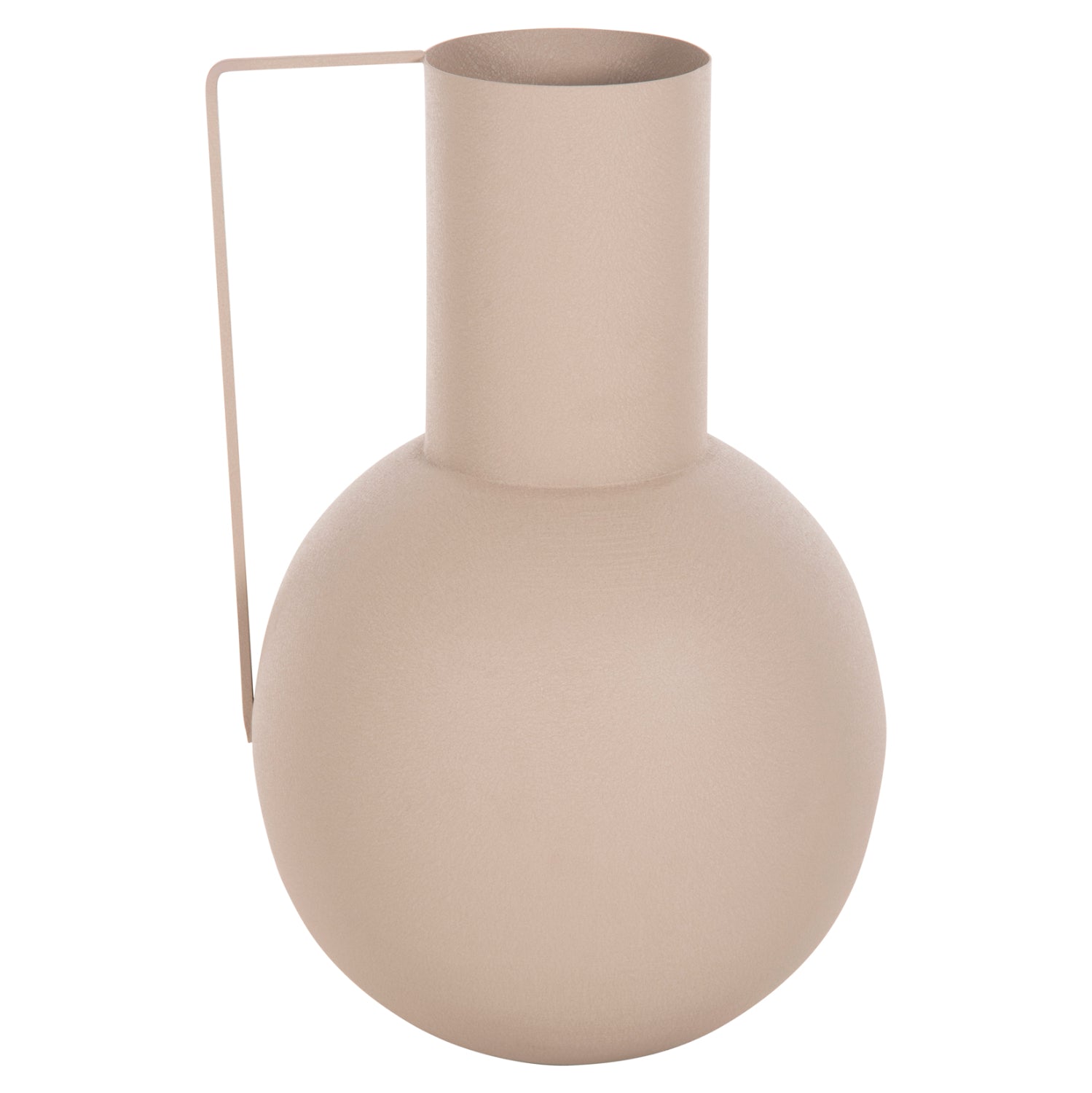 DECORATIVE VASE FLAGON HM4259.01 METAL IN ECRU Φ34x54Hcm.