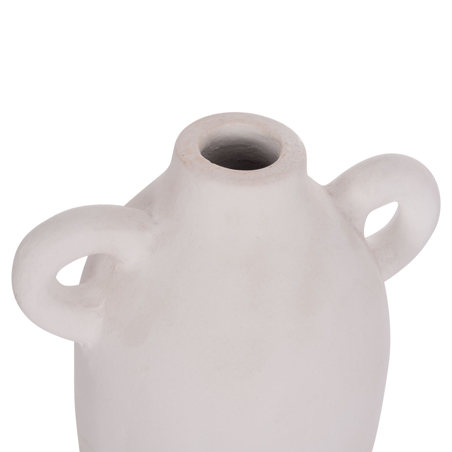 DECORATIVE VASE SERIES CLAYVON HM4407 TERRACOTTA IN WHITE COLOR 20x12x19Hcm.