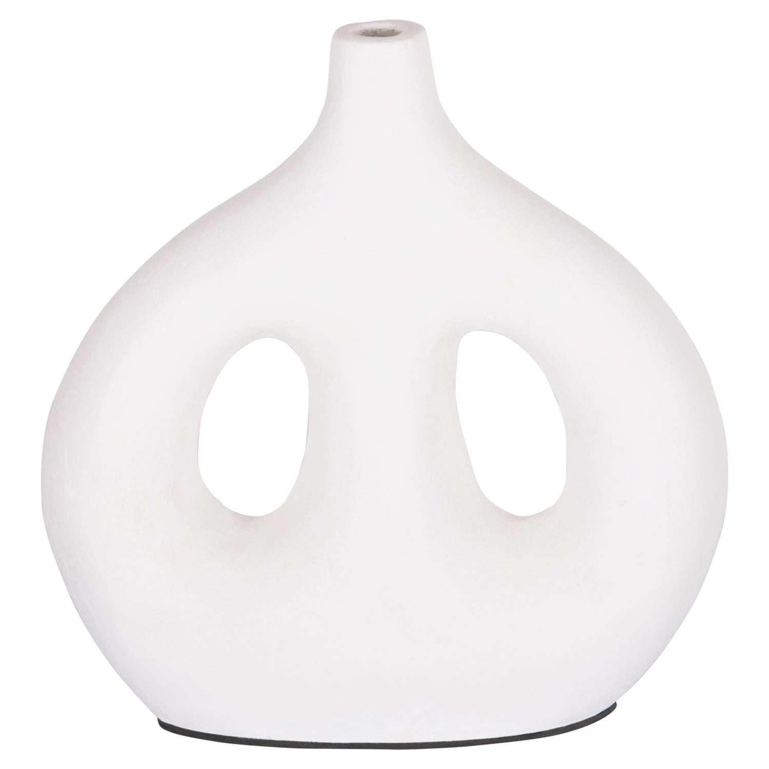 DECORATIVE VASE SERIES CLAYVON HM4413 TERRACOTTA IN WHITE COLOR 23.5x8x24.5Hcm.