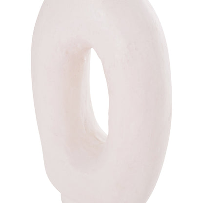 DECORATIVE VASE SERIES CLAYVON HM4409 TERRACOTTA IN WHITE COLOR 10x5x21Hcm.