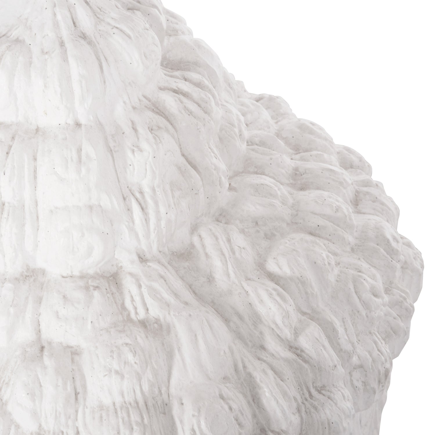 FLOOR DECORATION BUDDHA HEAD HM4385.02 PLASTER IN WHITE 90x90x100Hcm.