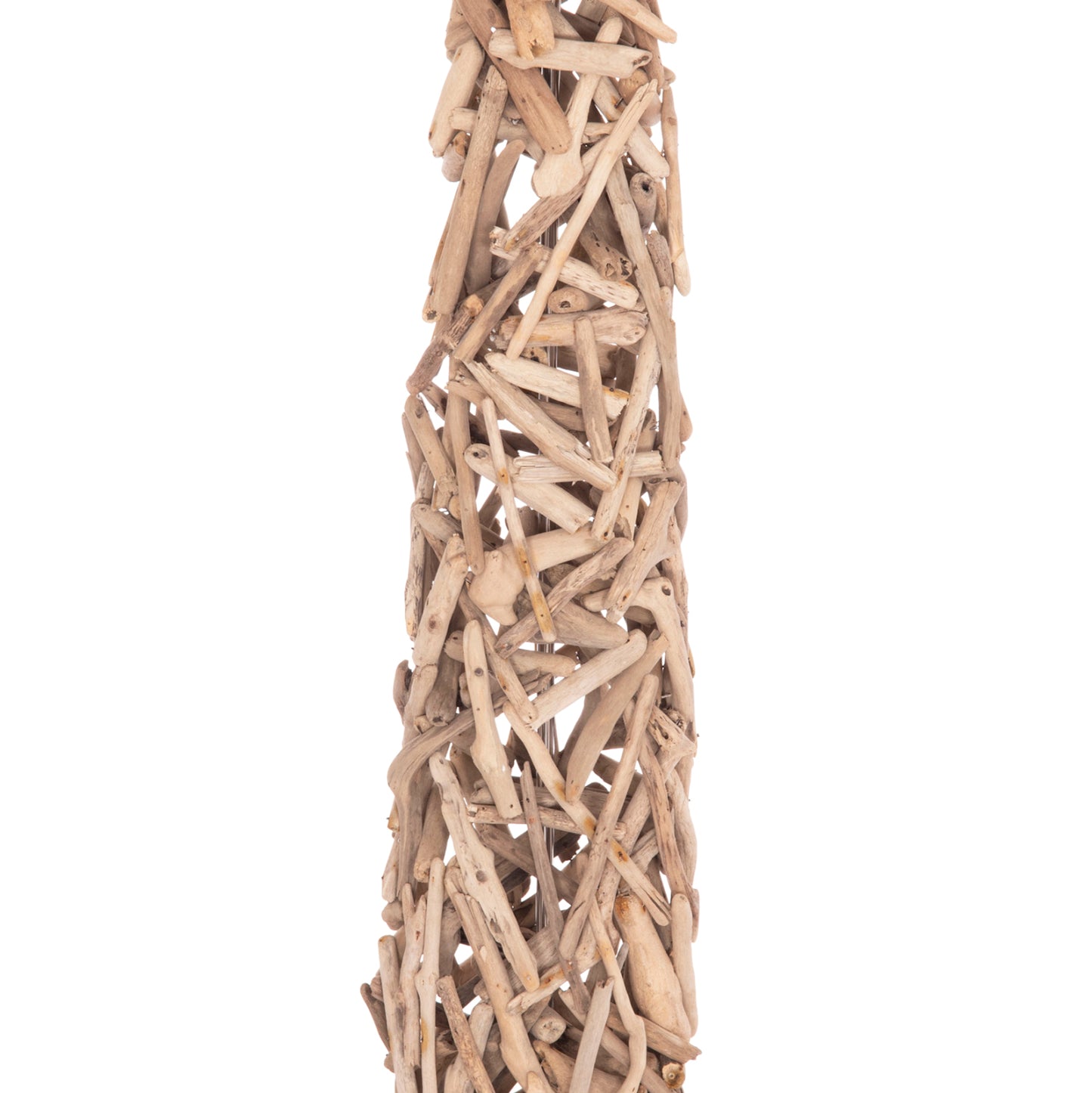 DECORATIVE FLOOR STANDING LAMP ALTAR HM4429 DRIFTWOOD--WHITE PVC CAP Φ45x153Hcm.