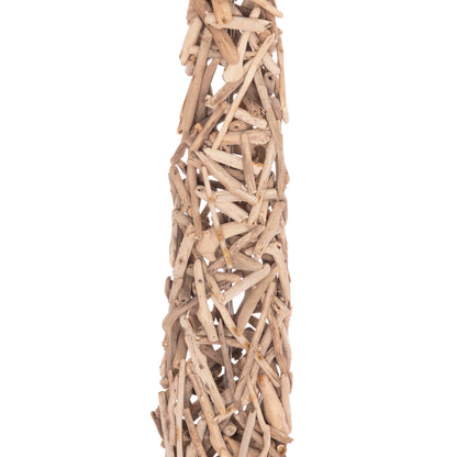 DECORATIVE FLOOR STANDING LAMP ALTAR HM4429 DRIFTWOOD--WHITE PVC CAP Φ45x153Hcm.