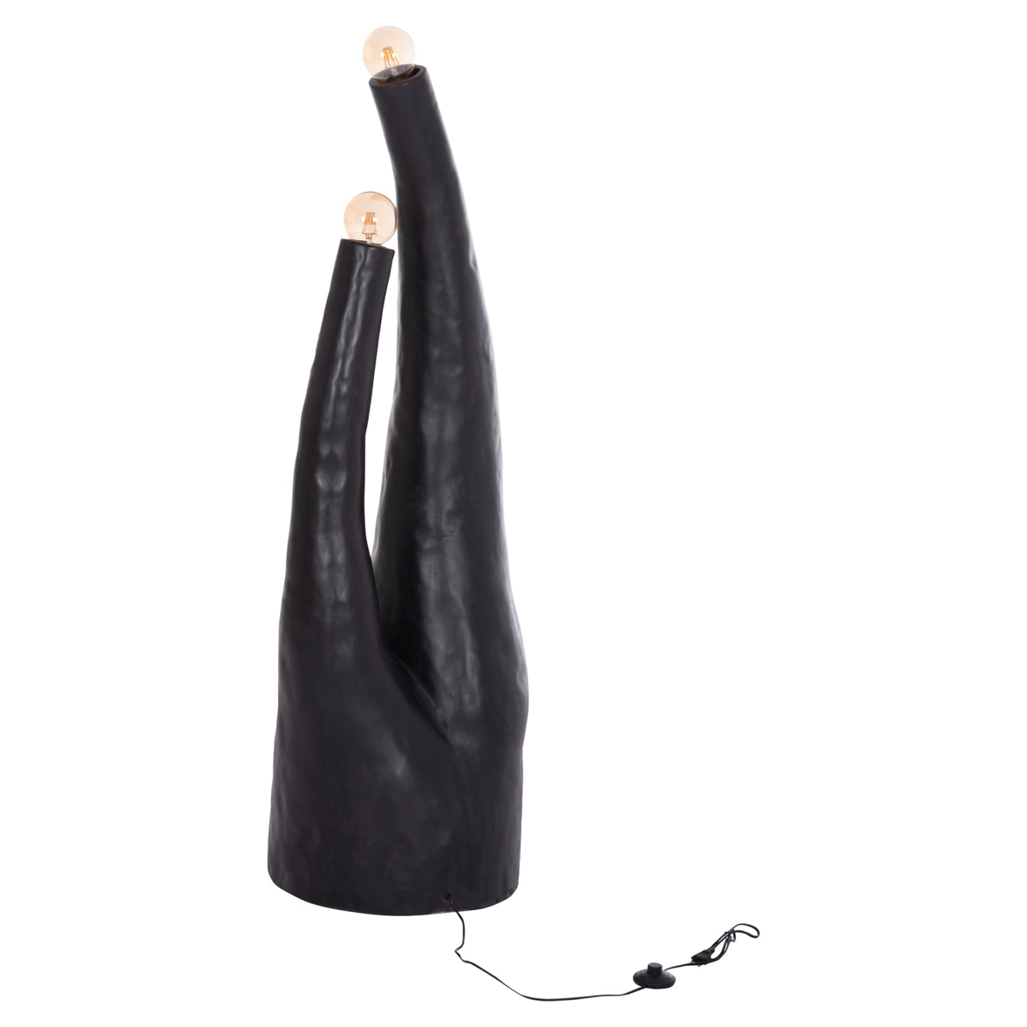 DECORATIVE FLOOR LAMP TUSKEN HM4702.01 FIBER CEMENT-BLACK 50x43x145Hcm.