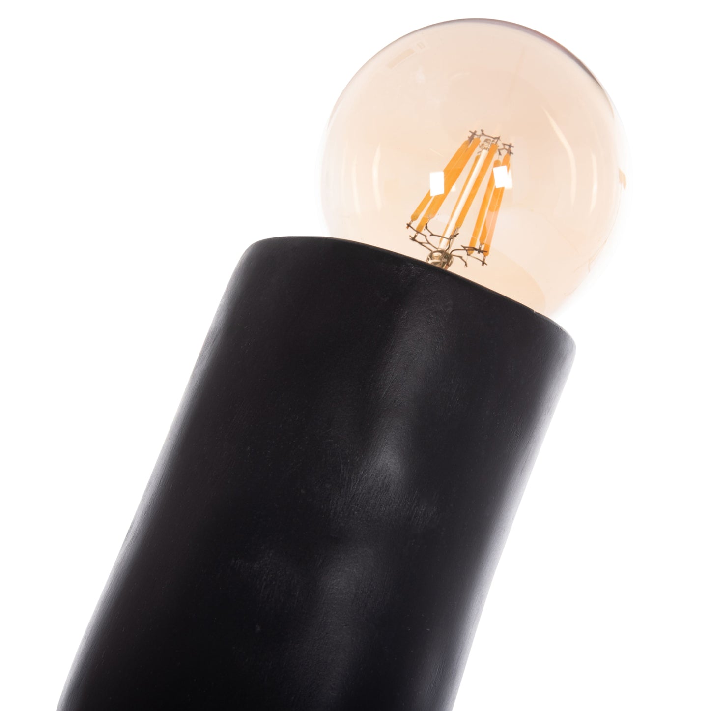 DECORATIVE FLOOR LAMP TUSKEN HM4702.01 FIBER CEMENT-BLACK 50x43x145Hcm.