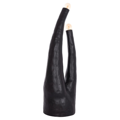 DECORATIVE FLOOR LAMP TUSKEN HM4702.01 FIBER CEMENT-BLACK 50x43x145Hcm.