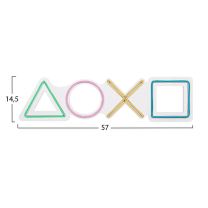WALL DECORATION ILLUMINATED (LED) HM4652 GAME CONTROLS 57x2x14,5Hcm.