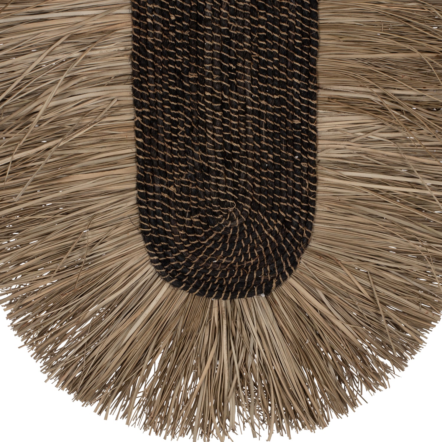 WALL DECOR OVAL MADE OF GRASS AND ABACA FIBERS IN NATURAL COLOR 60x5x90Hcm.HM7795