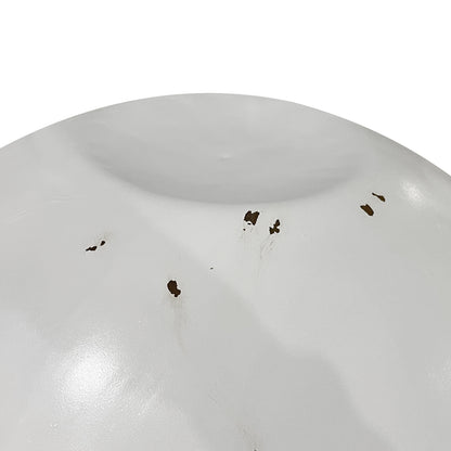 ROUND COFFEE TABLE BOWL HM8717.23 WHITE WITH ACACIA WOOD TOP Φ91x38,5Hcm. Β'RATED