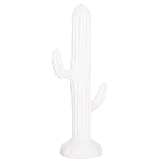 DECORATIVE FLOOR STANDING CACTUS HM4386.02L PLASTER IN WHITE 63x37x150Hcm.