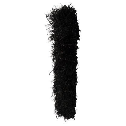DECORATIVE ROUND WALL MIRROR BRENNO HM4713 BANANA FIBERS IN BLACK Φ80cm.