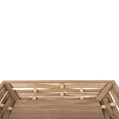 SERVING TRAY RECTANGULAR HM4228 FIR WOOD & MDF 51x32x5,5Hcm.