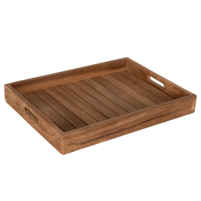 TREY SET 3PCS HM7894 TEAK WOOD IN NATURAL COLOR 39x29x7cm.