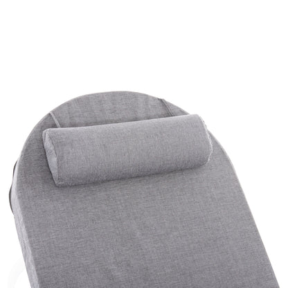PROFESSIONAL SUNLOUNGER MALLOW HM10715.01 WHITE ALUMINUM & GREY CUSHION 198x71x40,5-103Hcm.