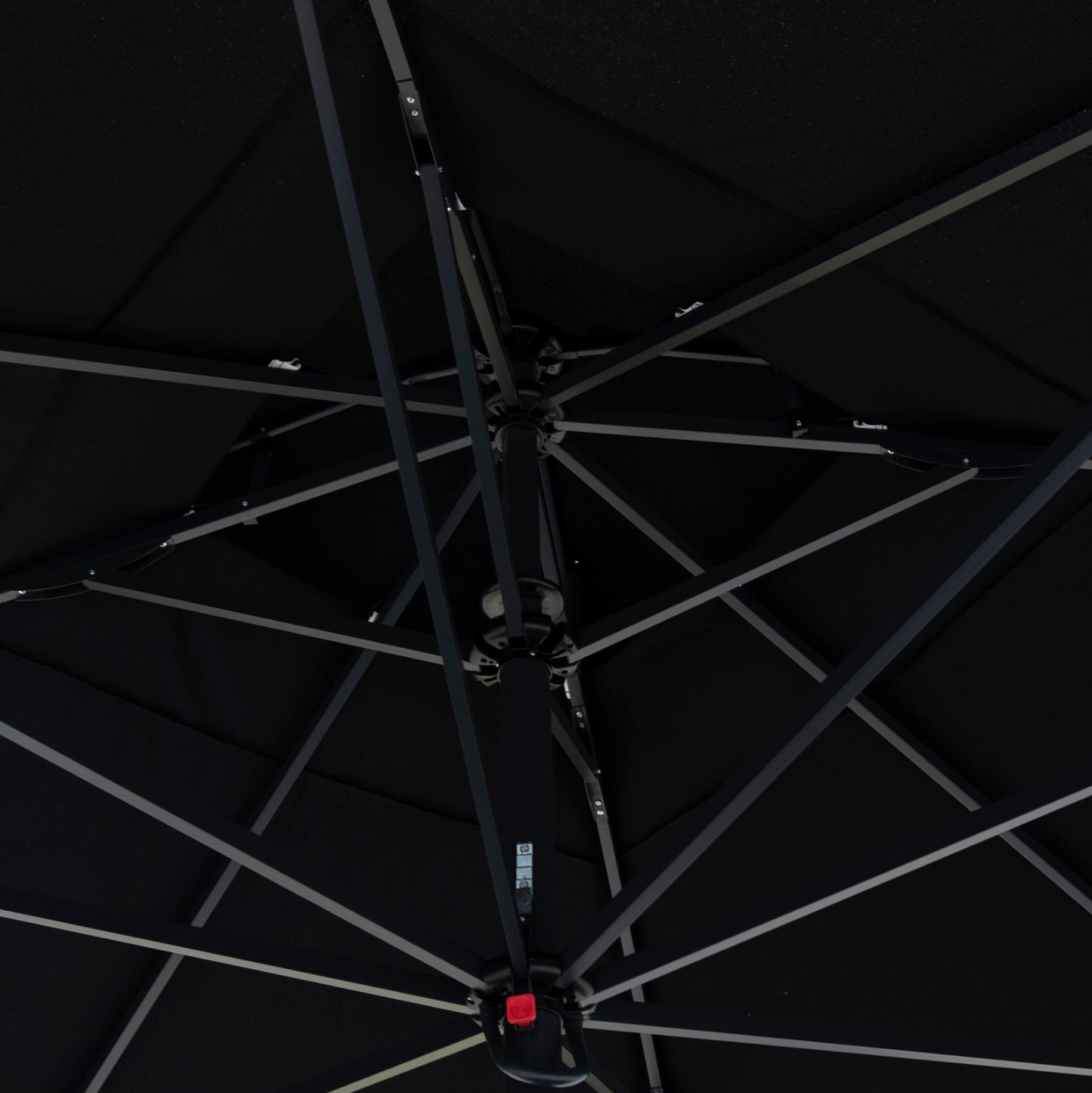 PROFESSIONAL UMBRELLA ALU TELESCOPIC HM6031.03 4x4x2,95-4Μ WITH BLACK ACRYLIC CLOTH
