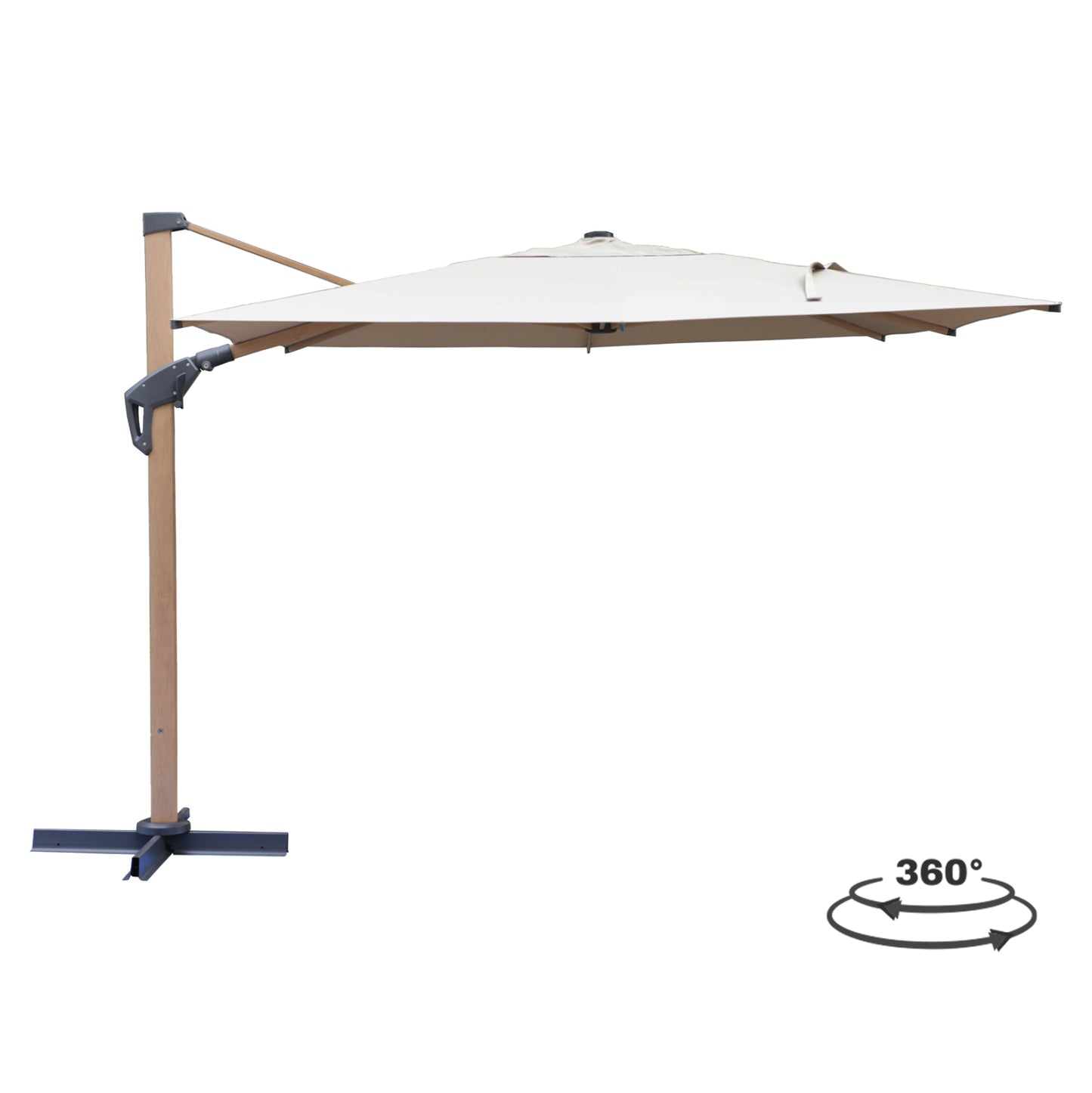 PROFESSIONAL UMBRELLA JAVANTE HM6621.02 HEAT TRANSFER ALUMINUM--BEIGE SHADE 400x400x270Hcm