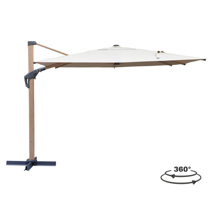 PROFESSIONAL UMBRELLA JAVANTE HM6621.02 HEAT TRANSFER ALUMINUM--BEIGE SHADE 400x400x270Hcm