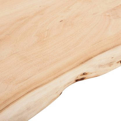 TABLETOP-SOLID ACACIA WOOD HM8465.21 NATURAL WOOD COLOR 140x80x4(thickness) cm.
