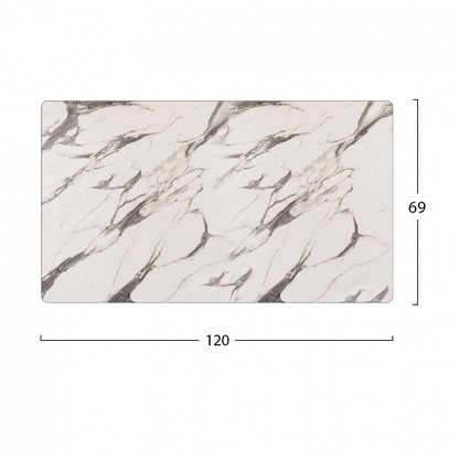 ΕΠΙΦΑΝΕΙΑ ΤΡΑΠΕΖΙΟΥ HPL HM5840.11 MARBLE WHITE-GREY 120x69 εκ. ΠΑΧΟΥΣ 12mm.