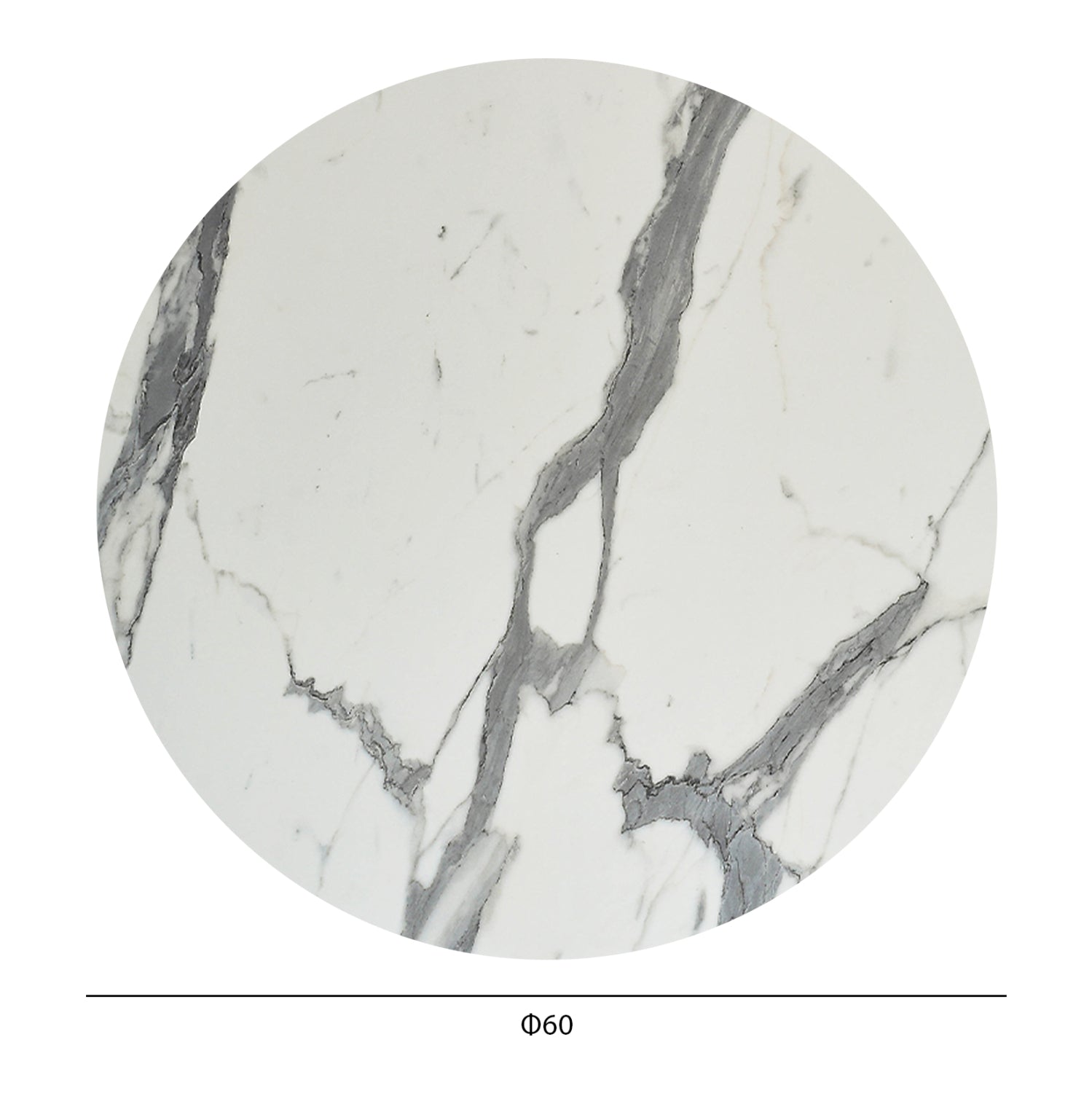 HPL TABLETOP HM5841.31 ROUND IN WHITE MARBLE Φ60cm.