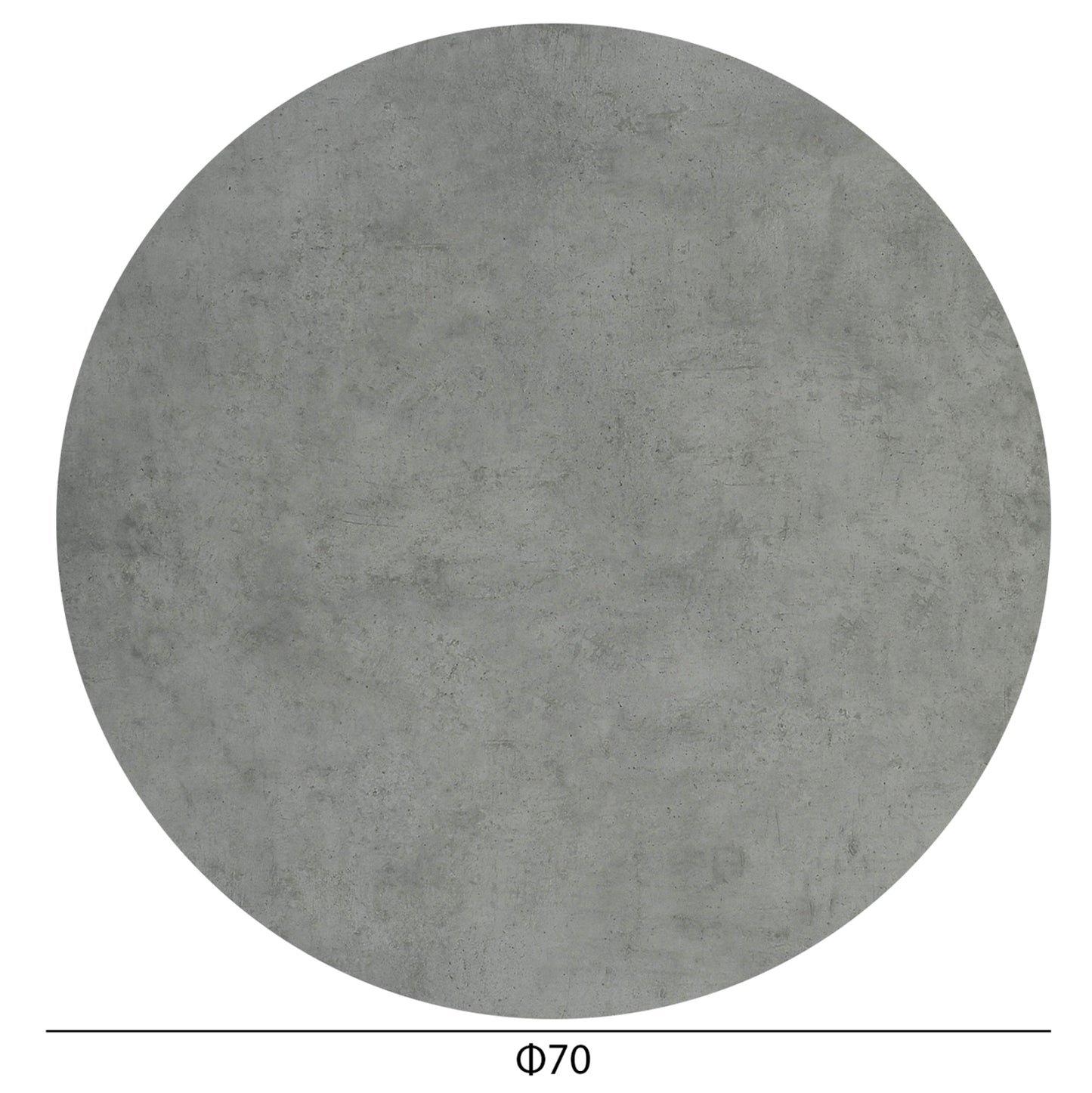 HPL TABLETOP HM5842.32 ROUND IN CEMENT Φ70cm.