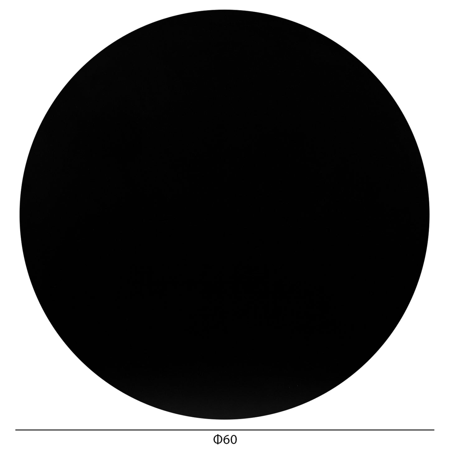 HPL TABLETOP HM5841.21 ROUND IN BLACK Φ60cm.