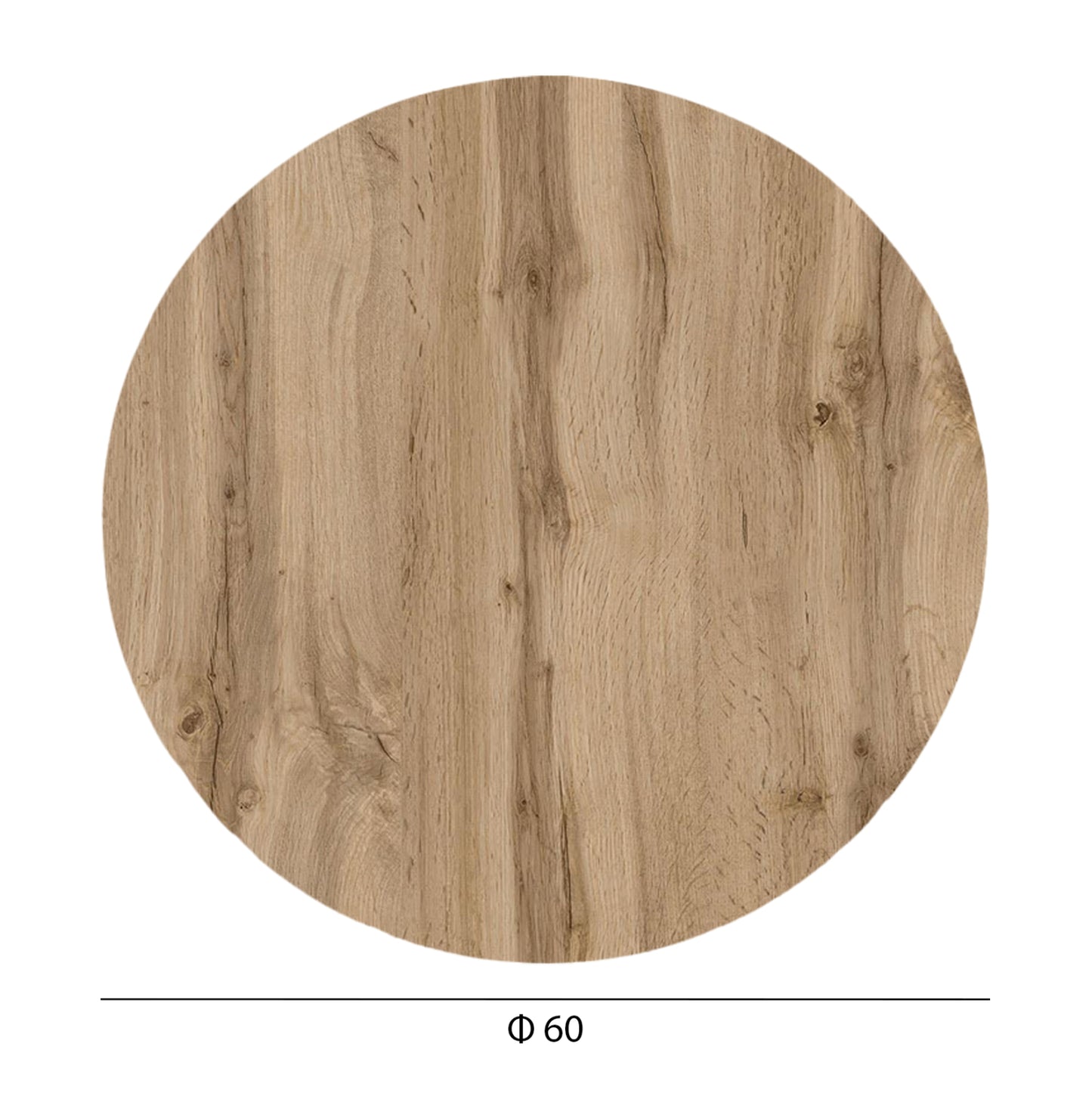 HPL TABLETOP HM5841.36 ROUND IN SONAMA OAK Φ60cm.