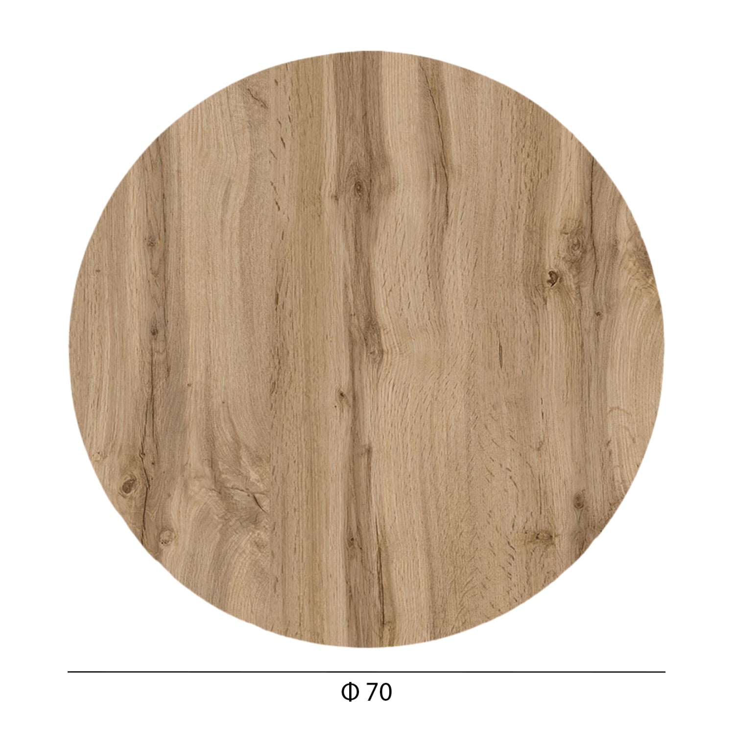 HPL TABLETOP HM5842.36 ROUND IN SONAMA OAK Φ70cm.