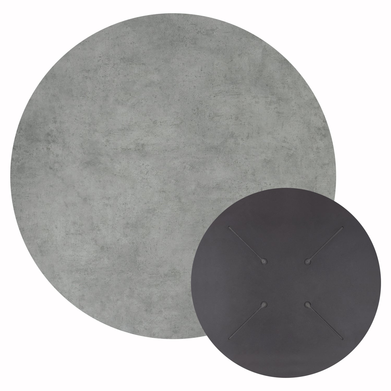 HPL TABLETOP HM5841.32 ROUND IN CEMENT Φ60cm.