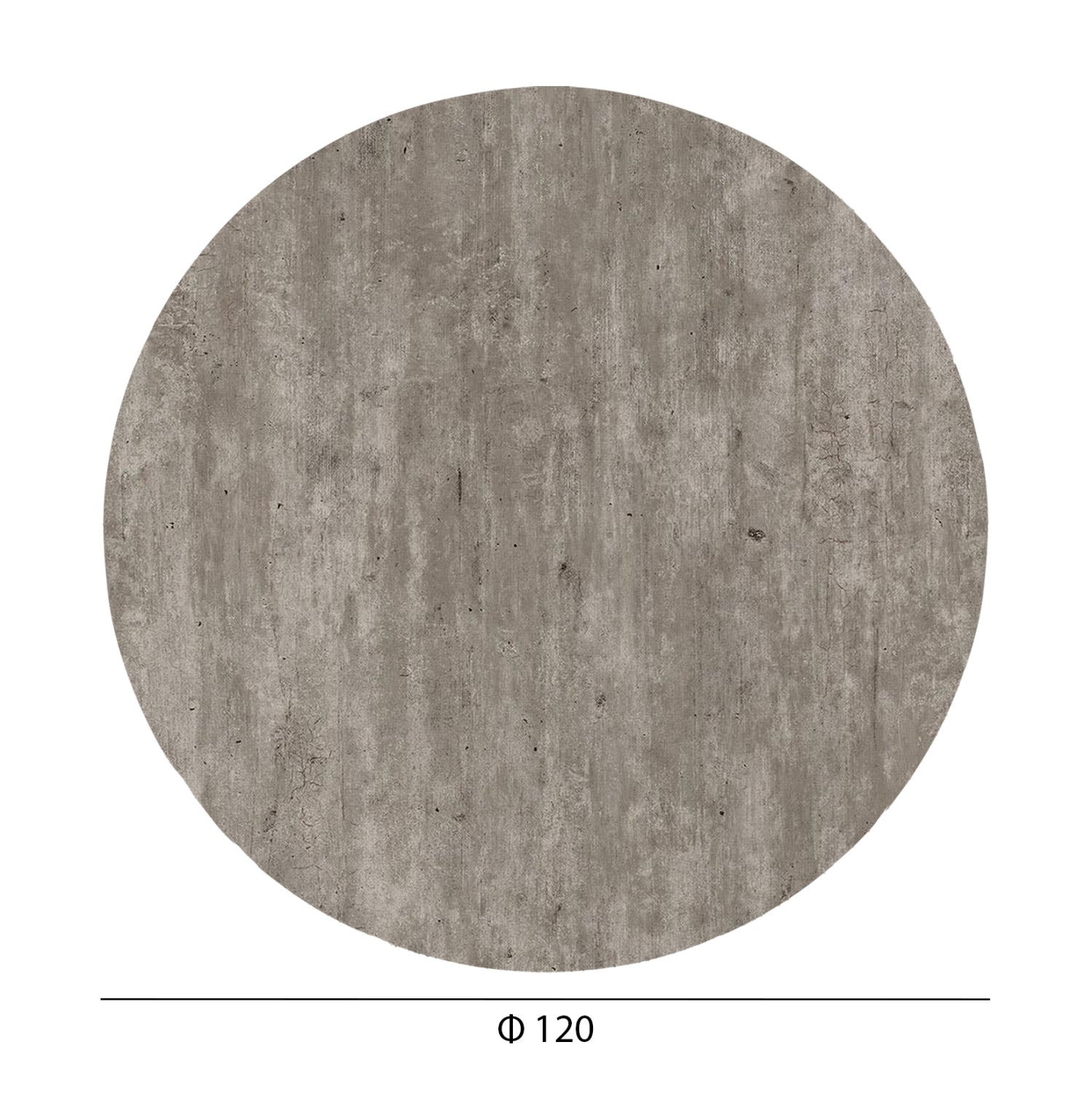 HPL TABLETOP HM6351.37 ROUND IN CONCRETE Φ120cm.