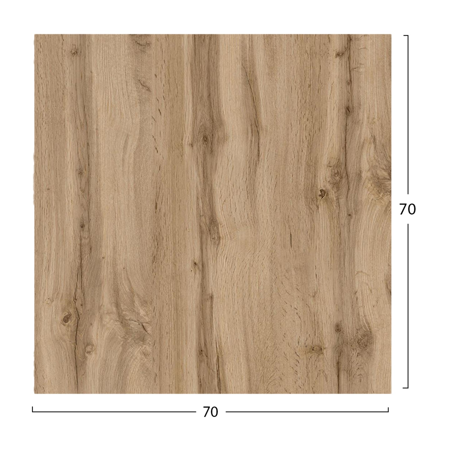 SQUARE HPL TABLETOP HM5838.36 SONAMA OAK 70x70cm.