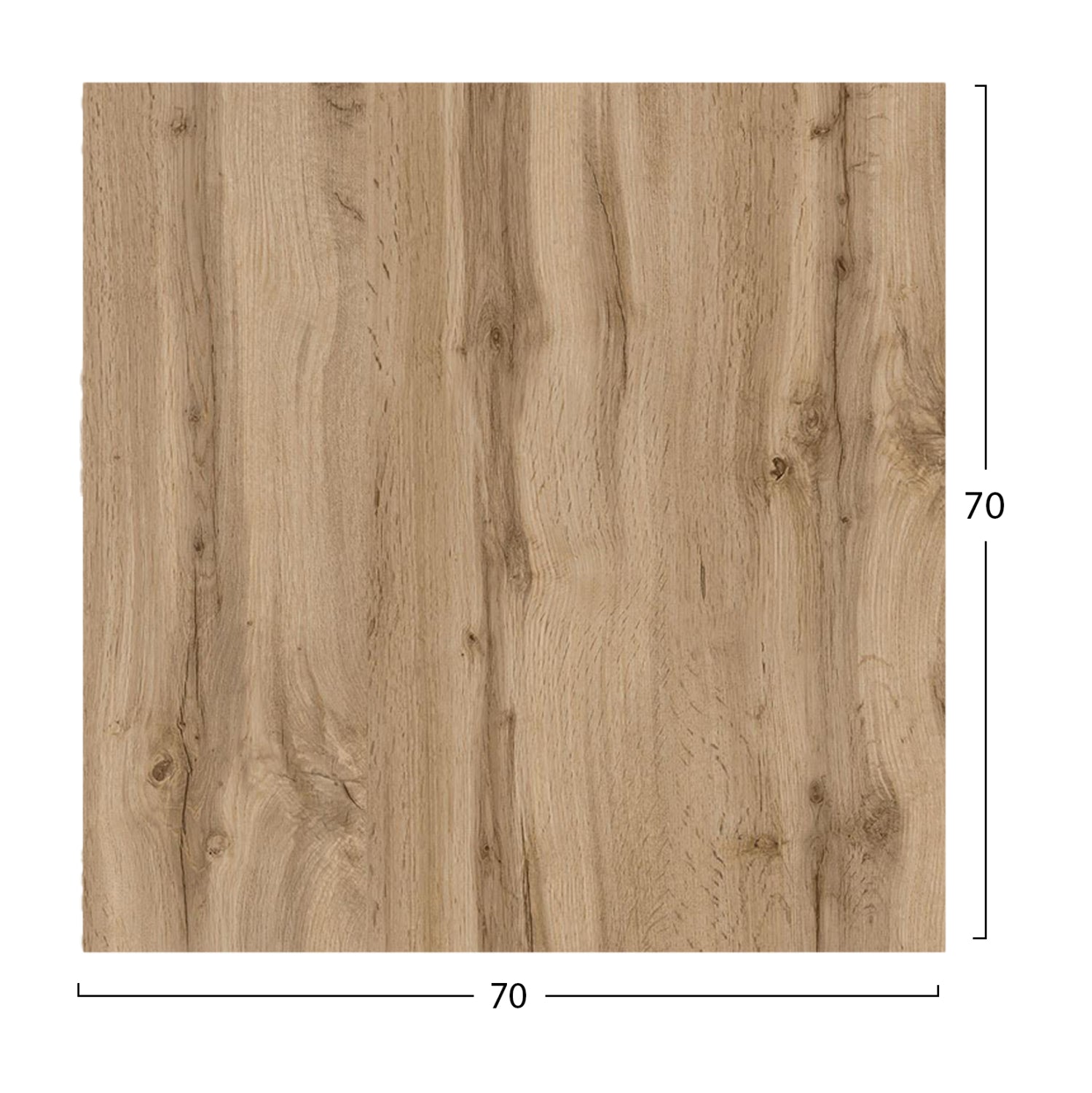 SQUARE HPL TABLETOP HM5838.36 SONAMA OAK 70x70cm.
