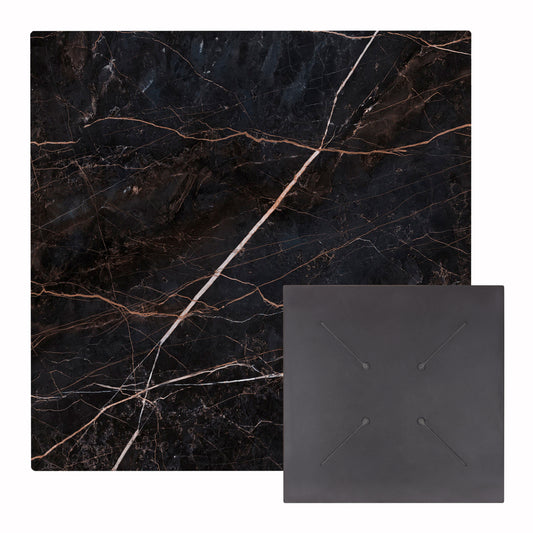 HPL TABLETOP HM5837.34 SQUARE IN BLACK MARBLE COLOR 60X60cm