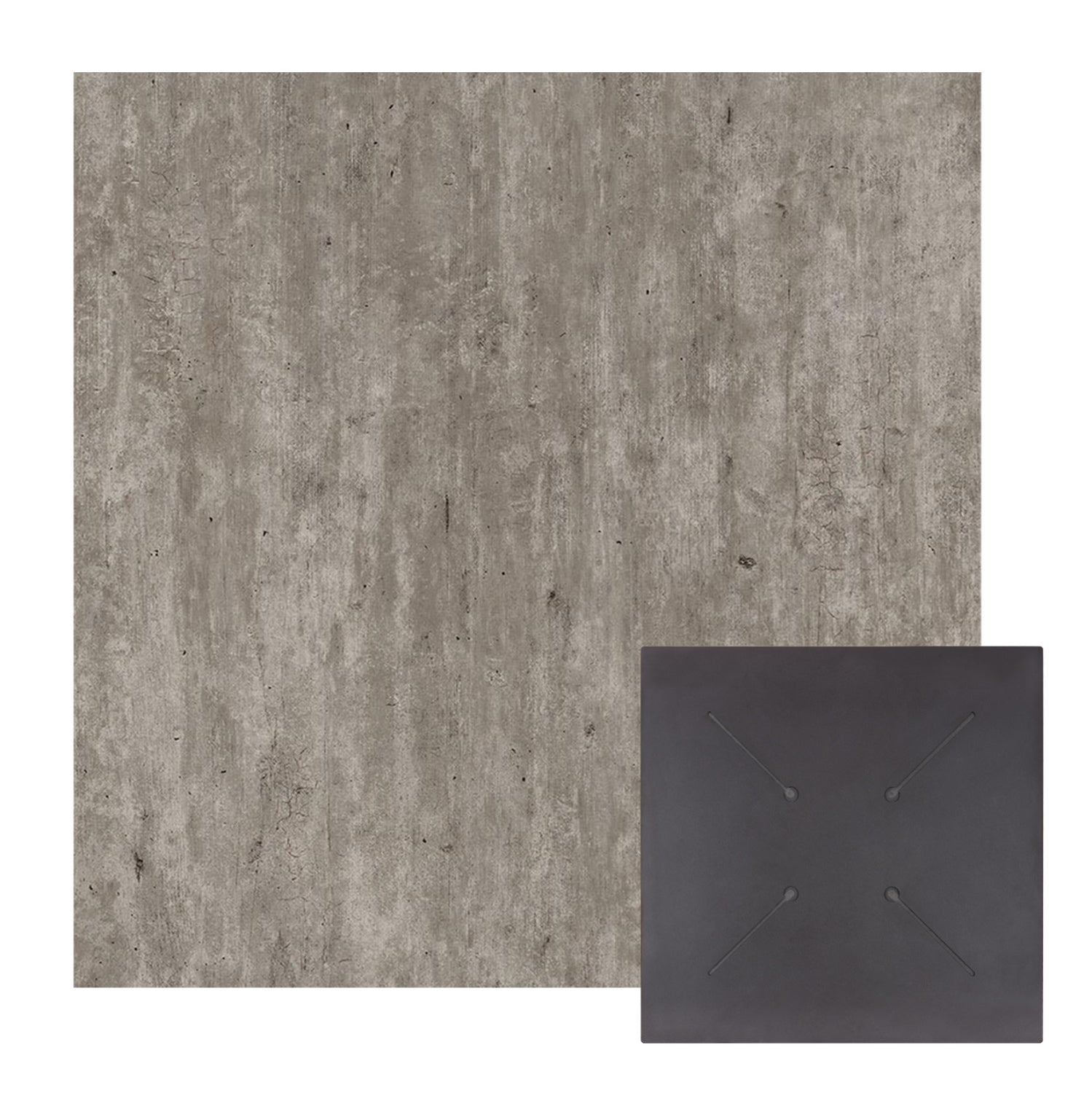 SQUARE HPL TABLETOP HM5838.37 CONCRETE 70x70cm.