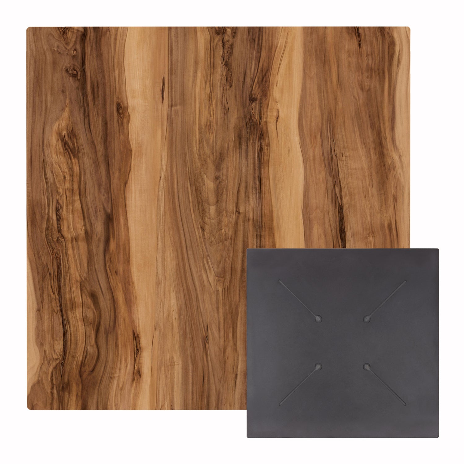 HPL TABLETOP HM5837.30 SQUARE IN INDIAN SHEESHAM COLOR 60X60cm
