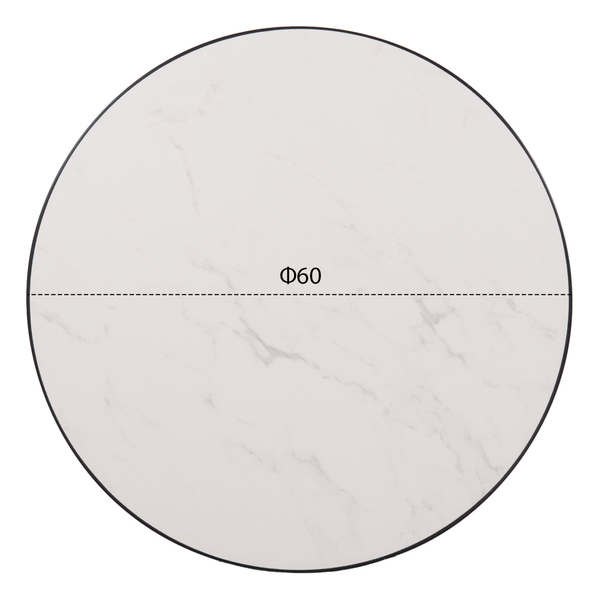 ΕΠΙΦΑΝΕΙΑ ΤΡΑΠΕΖΙΟΥ SINTERED STONE HM6652.02 ΜΕ ΠΛΑΙΣΙΟ ALU ΜΑΥΡΟ Φ60εκ.