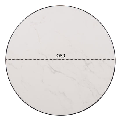 ΕΠΙΦΑΝΕΙΑ ΤΡΑΠΕΖΙΟΥ SINTERED STONE HM6652.02 ΜΕ ΠΛΑΙΣΙΟ ALU ΜΑΥΡΟ Φ60εκ.