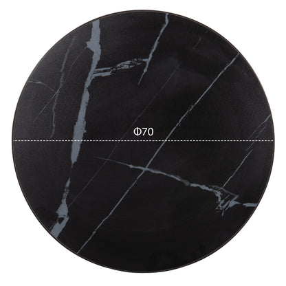 ΕΠΙΦΑΝΕΙΑ ΤΡΑΠΕΖΙΟΥ SINTERED STONE HM6653.03 ΜΕ ΠΛΑΙΣΙΟ ALU ΜΑΥΡΟ Φ70εκ.