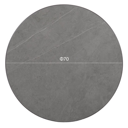 ΕΠΙΦΑΝΕΙΑ ΤΡΑΠΕΖΙΟΥ SINTERED STONE HM6653.05 ΜΕ ΠΛΑΙΣΙΟ ALU ΓΚΡΙ Φ70εκ.