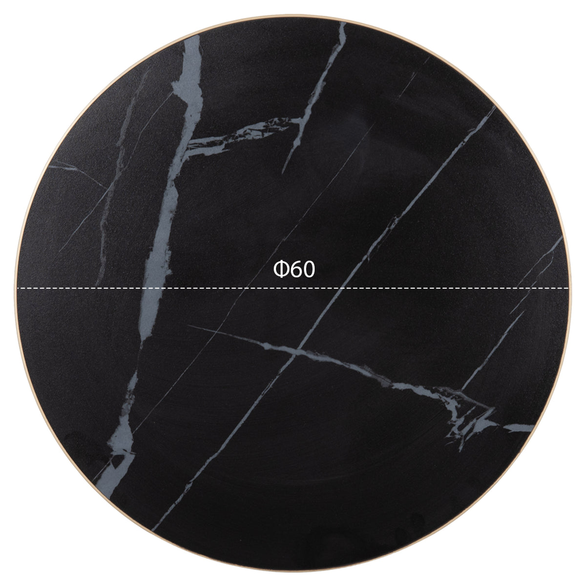 ΕΠΙΦΑΝΕΙΑ ΤΡΑΠΕΖΙΟΥ SINTERED STONE HM6652.13 ΜΕ ΠΛΑΙΣΙΟ ALU ΧΡΥΣΟ Φ60εκ.