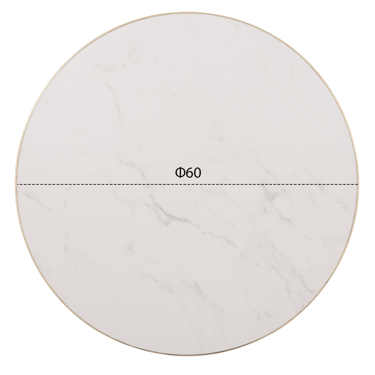 ΕΠΙΦΑΝΕΙΑ ΤΡΑΠΕΖΙΟΥ SINTERED STONE HM6652.12 ΜΕ ΠΛΑΙΣΙΟ ALU ΧΡΥΣΟ Φ60εκ.