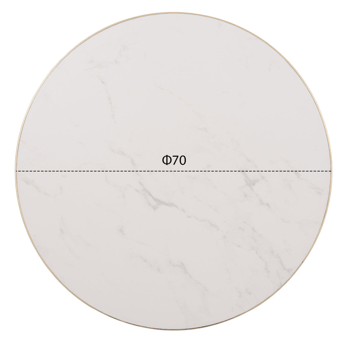 ΕΠΙΦΑΝΕΙΑ ΤΡΑΠΕΖΙΟΥ SINTERED STONE HM6653.12 ΜΕ ΠΛΑΙΣΙΟ ALU ΧΡΥΣΟ Φ70εκ.